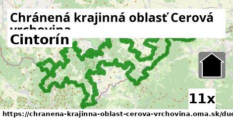 Cintorín, Chránená krajinná oblasť Cerová vrchovina