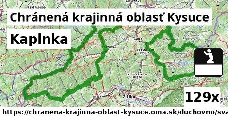 Kaplnka, Chránená krajinná oblasť Kysuce