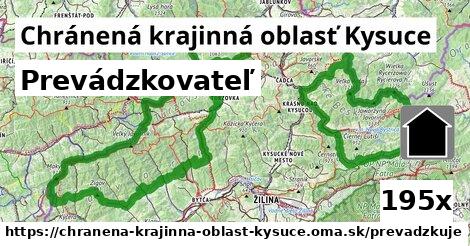 prevádzkovateľ v Chránená krajinná oblasť Kysuce