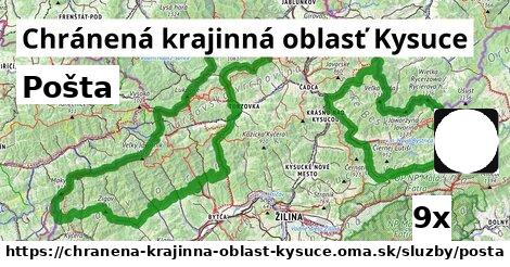 Pošta, Chránená krajinná oblasť Kysuce
