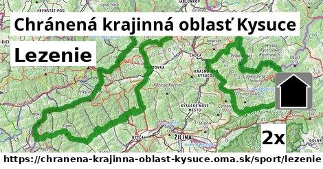 Lezenie, Chránená krajinná oblasť Kysuce