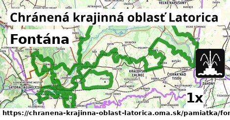 Fontána, Chránená krajinná oblasť Latorica
