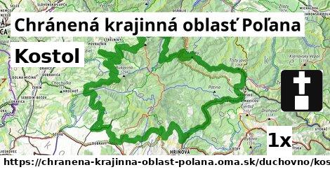 Kostol, Chránená krajinná oblasť Poľana