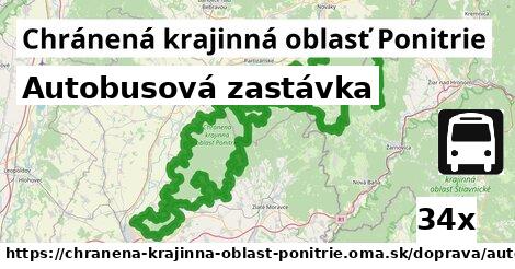 Autobusová zastávka, Chránená krajinná oblasť Ponitrie