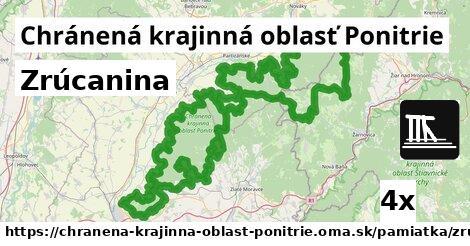 Zrúcanina, Chránená krajinná oblasť Ponitrie