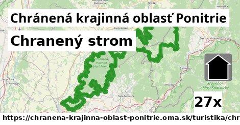 Chranený strom, Chránená krajinná oblasť Ponitrie