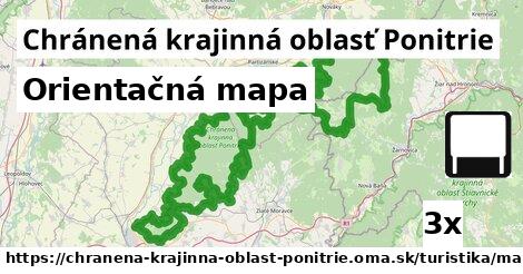 Orientačná mapa, Chránená krajinná oblasť Ponitrie