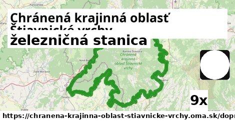 železničná stanica, Chránená krajinná oblasť Štiavnické vrchy