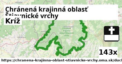 Kríž, Chránená krajinná oblasť Štiavnické vrchy