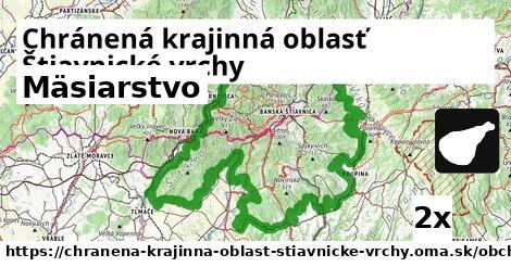 Mäsiarstvo, Chránená krajinná oblasť Štiavnické vrchy