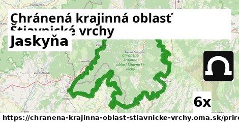 Jaskyňa, Chránená krajinná oblasť Štiavnické vrchy