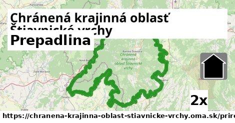 Prepadlina, Chránená krajinná oblasť Štiavnické vrchy