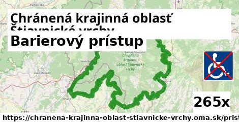 Barierový prístup, Chránená krajinná oblasť Štiavnické vrchy