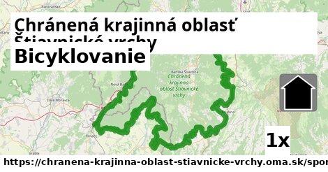 bicyklovanie v Chránená krajinná oblasť Štiavnické vrchy