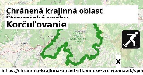 Korčuľovanie, Chránená krajinná oblasť Štiavnické vrchy