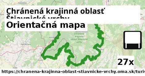 Orientačná mapa, Chránená krajinná oblasť Štiavnické vrchy