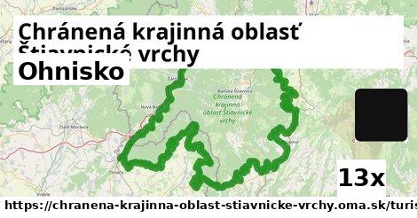 Ohnisko, Chránená krajinná oblasť Štiavnické vrchy