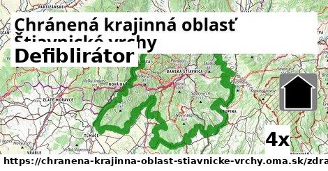 Defiblirátor, Chránená krajinná oblasť Štiavnické vrchy