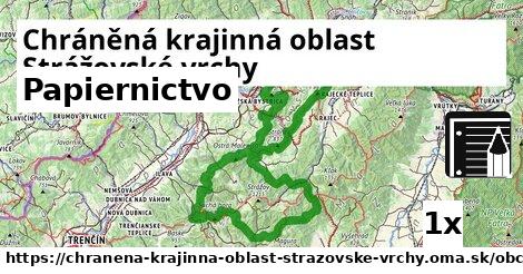 Papiernictvo, Chráněná krajinná oblast Strážovské vrchy