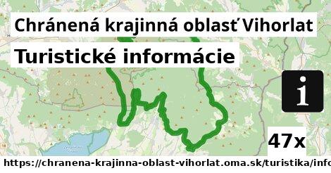 Turistické informácie, Chránená krajinná oblasť Vihorlat
