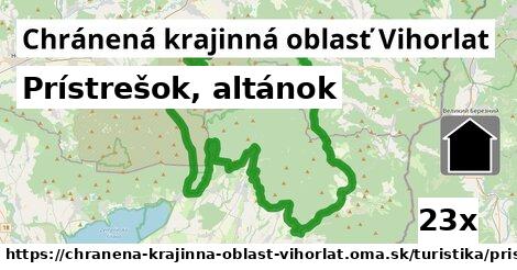 Prístrešok, altánok, Chránená krajinná oblasť Vihorlat