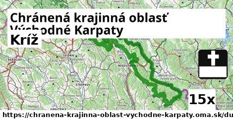 Kríž, Chránená krajinná oblasť Východné Karpaty