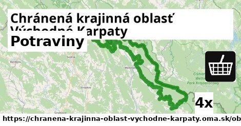 Potraviny, Chránená krajinná oblasť Východné Karpaty