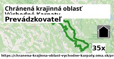 prevádzkovateľ v Chránená krajinná oblasť Východné Karpaty