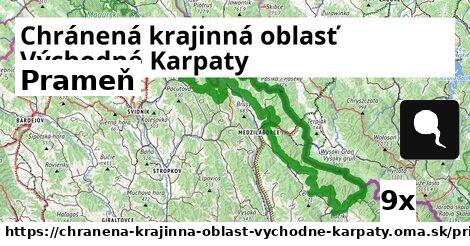 Prameň, Chránená krajinná oblasť Východné Karpaty