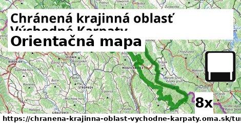 Orientačná mapa, Chránená krajinná oblasť Východné Karpaty