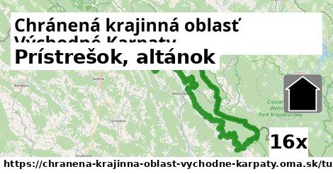 Prístrešok, altánok, Chránená krajinná oblasť Východné Karpaty