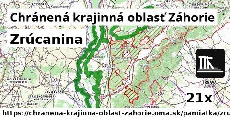 Zrúcanina, Chránená krajinná oblasť Záhorie