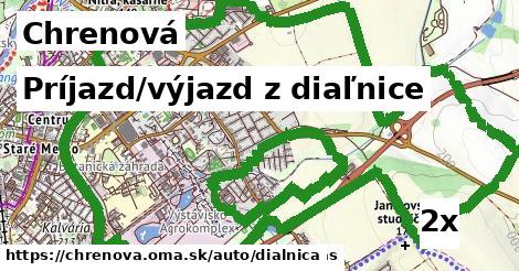 Príjazd/výjazd z diaľnice, Chrenová