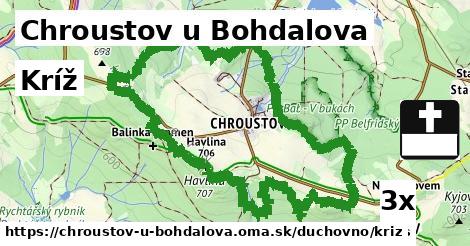 Kríž, Chroustov u Bohdalova