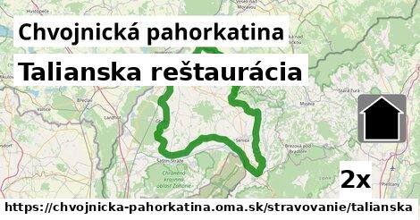 Talianska reštaurácia, Chvojnická pahorkatina