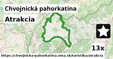 Atrakcia, Chvojnická pahorkatina