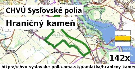 Hraničný kameň, CHVÚ Sysľovské polia