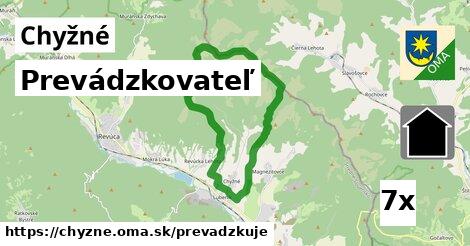 prevádzkovateľ v Chyžné