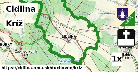 kríž v Cidlina