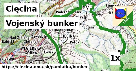 vojenský bunker v Cięcina