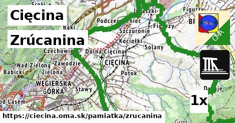 zrúcanina v Cięcina