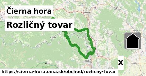 Rozličný tovar, Čierna hora