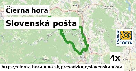 Slovenská pošta, Čierna hora