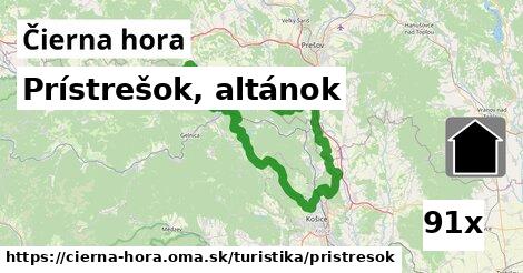 Prístrešok, altánok, Čierna hora