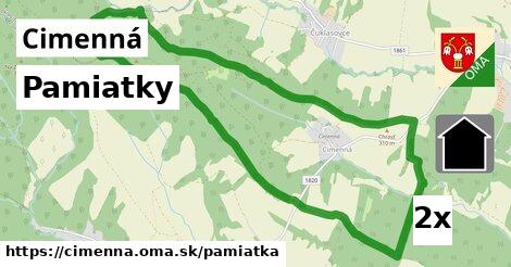 pamiatky v Cimenná