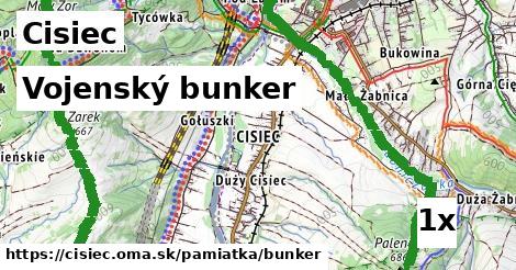 vojenský bunker v Cisiec