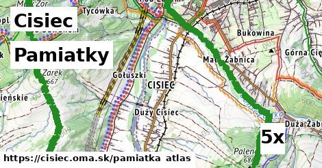 pamiatky v Cisiec