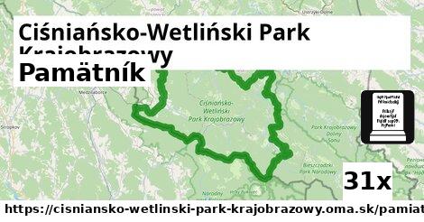 Pamätník, Ciśniańsko-Wetliński Park Krajobrazowy