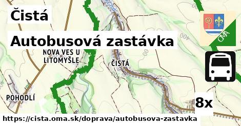 autobusová zastávka v Čistá