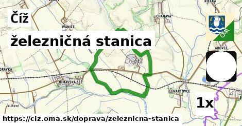 železničná stanica, Číž